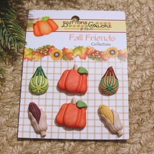 Autumn Bounty Fall Friends Harvest Button Pack - The Homespun Loft