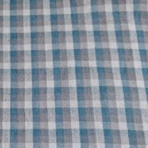 Soft Blues Checked Homespun Fabric - The Homespun Loft