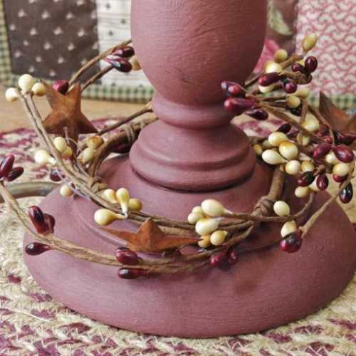 Burgundy Vanilla Pip Berry Candle or Lamp Ring - The Homespun Loft