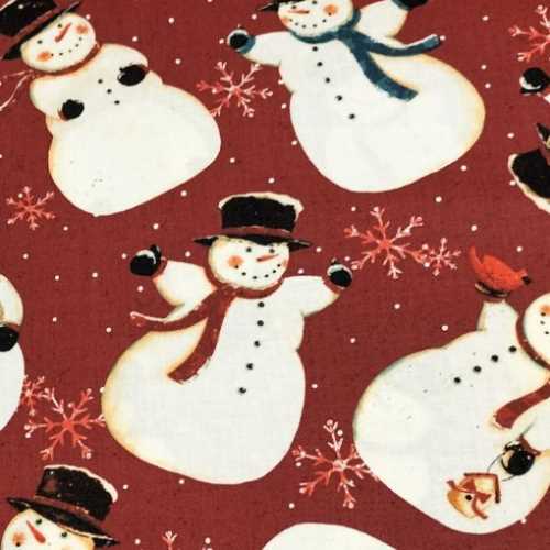 Primitive Snow Much Fun Christmas Fabric - The Homespun Loft