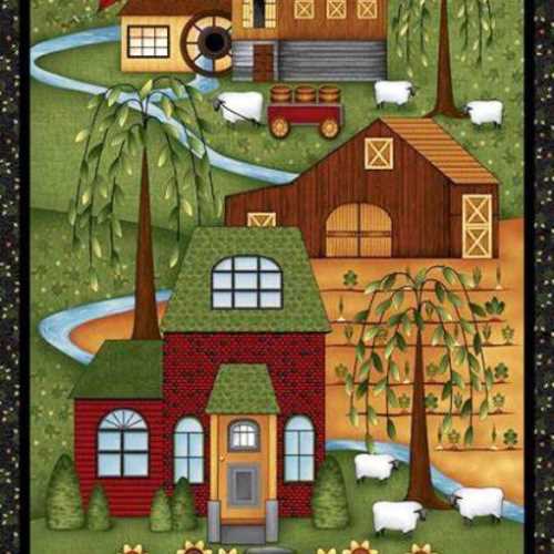 Primitive Country Journey Panel by Henry Glass - The Homespun Loft