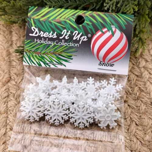 Christmas Winter SNOW Snowflakes Buttons - The Homespun Loft