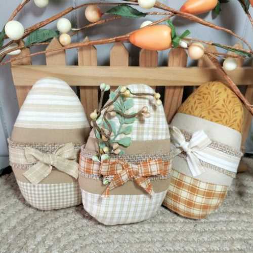 Bag of Three Primitive Egg Bowl Fillers 4 - The Homespun Loft