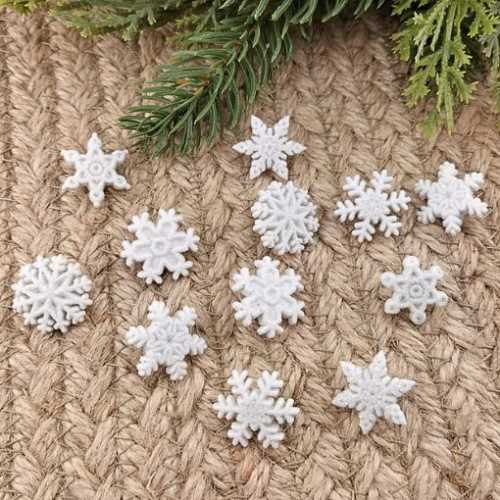 Glitter Snowflakes Winter Button Pack - The Homespun Loft