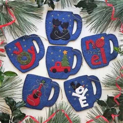 Merry Mugs Ornaments Kit by Rachels of Greenfield - The Homespun Loft