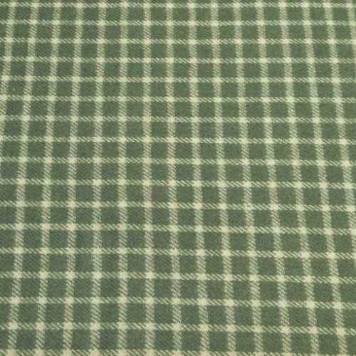 Green Christmas Checked FLANNEL Plaid Fabric - The Homespun Loft