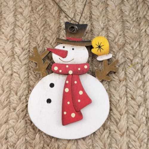 Christmas Snowman Primitive Decoration - The Homespun Loft