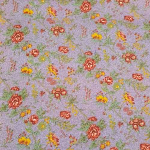 1 Metre Lilac Floral Cotton Fabric - The Homespun Loft