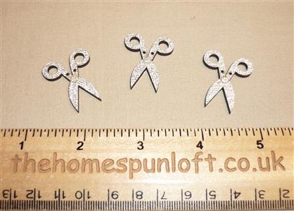3 Glittery Sewing Scissors - Wooden Button Pack