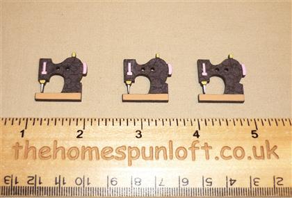 3 Sewing Machines - Wooden Button Pack