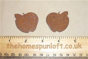 3.75cm Rusty Tin Primitive Apple Shape