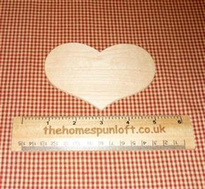 4 1/2" Country Heart wooden cut out