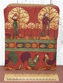 Autumn Quilted Zipped Fabric Bag
