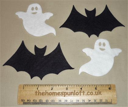 Die Cut Felt Ghosts and Bats Autumn Halloween