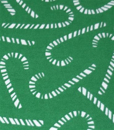 Elf Green Candy Cane Christmas Fabric