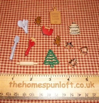 Making Christmas Cookies Button Pack