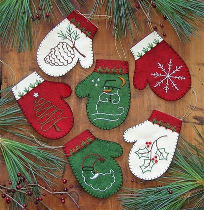 Mitten Ornaments Kit by Rachel's of Greenfield