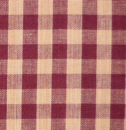 Primitive Barn Red/Tan Homespun Checked Fabric