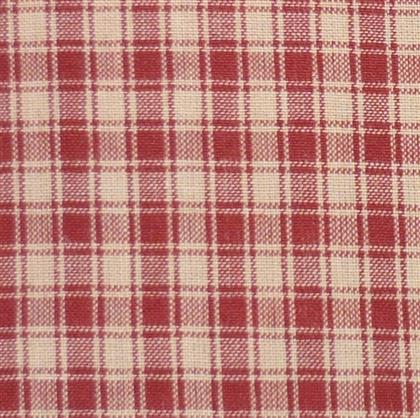 Primitive Red/Tan Checked Homespun Fabric