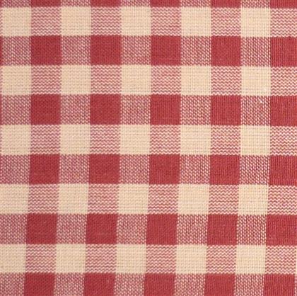 Primitive Red/Tan Homespun Checked Fabric