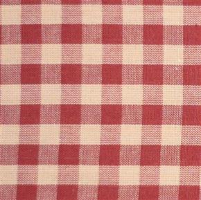 Primitive Red/Tan Homespun Checked Fabric
