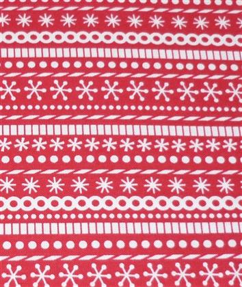 Santa's Workshop Snowflake Christmas Fabric