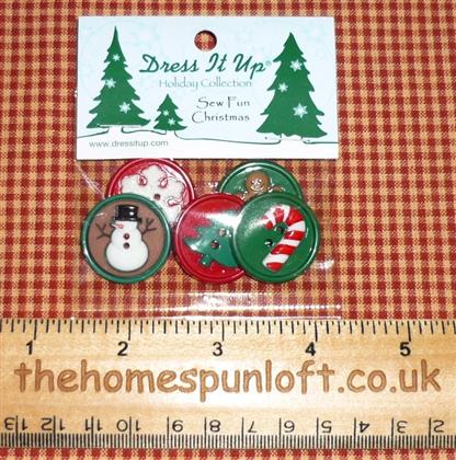 Sew Fun Christmas Seasonal Button Pack