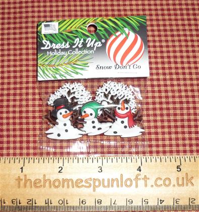 Snow Don't Go Christmas Dress it Up Button Pack