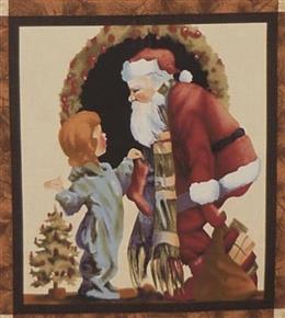 Thimbleberries Father Christmas Panel Cover Story