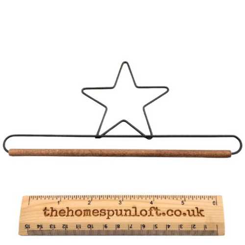 7.5" Star Wire Quilt Hanger With Wooden Dowel - The Homespun Loft