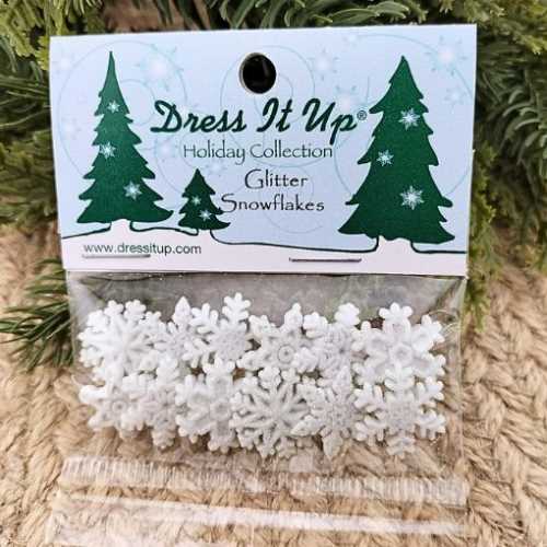 Glitter Snowflakes Winter Button Pack - The Homespun Loft