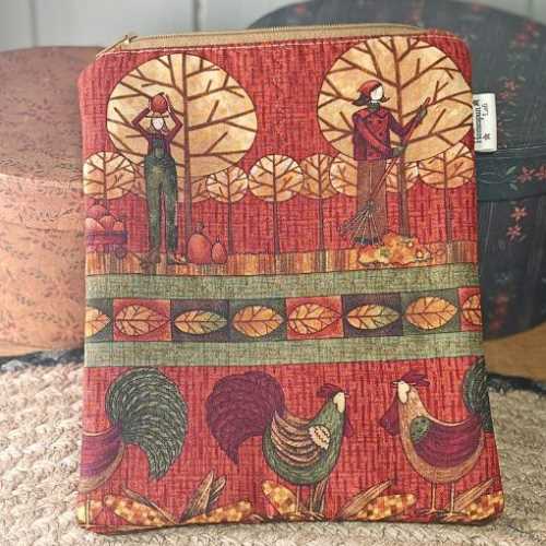 Autumn Quilted Fabric Bag with Zip - The Homespun Loft