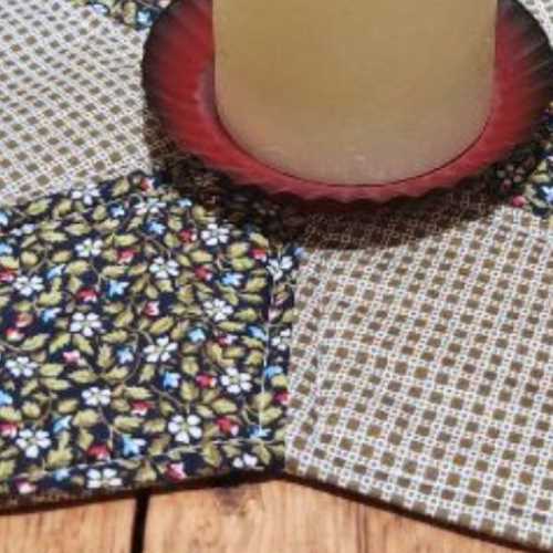 Handmade Quilted Candle Mug Table Mat Decor - The Homespun Loft