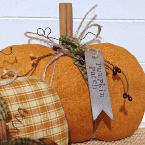Handmade Primitive Autumny Pumpkin Patch Set of 3 - The Homespun Loft