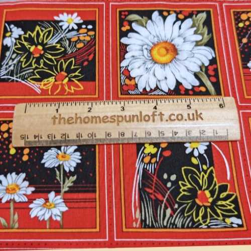 8" x 44" Daisy Craft Quilting Panel Fabric - The Homespun Loft