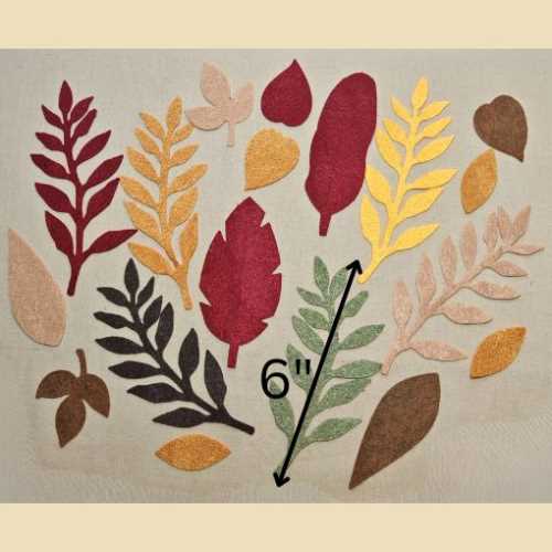 18 FELT Autumn leaf Die Cut Crafts Halloween - The Homespun Loft