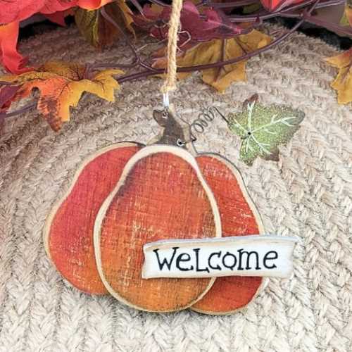 Pumpkin Wooden Decoration Autumn Halloween Fall - The Homespun Loft