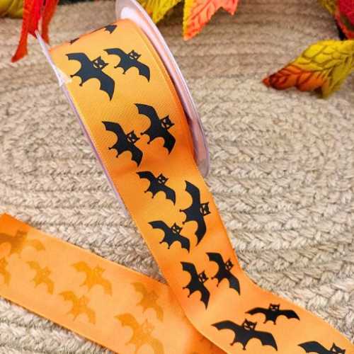 Spooky Bats Autumn Halloween Ribbon - The Homespun Loft