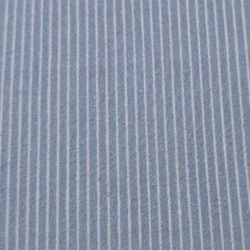 Brushed Cotton Shaker Blue Homespun Stripe Fabric - The Homespun Loft