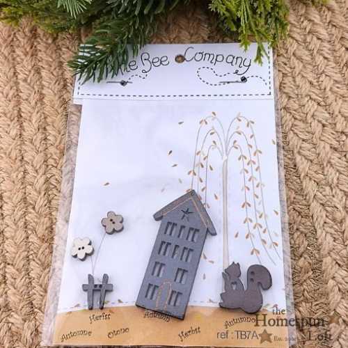 Pack of Autumn House and Garden Buttons - The Homespun Loft