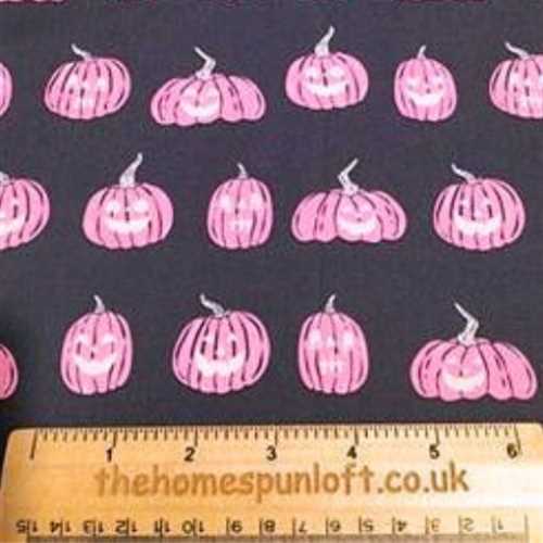 FQ Spooky Jack O Lanterns Halloween Fabric - The Homespun Loft