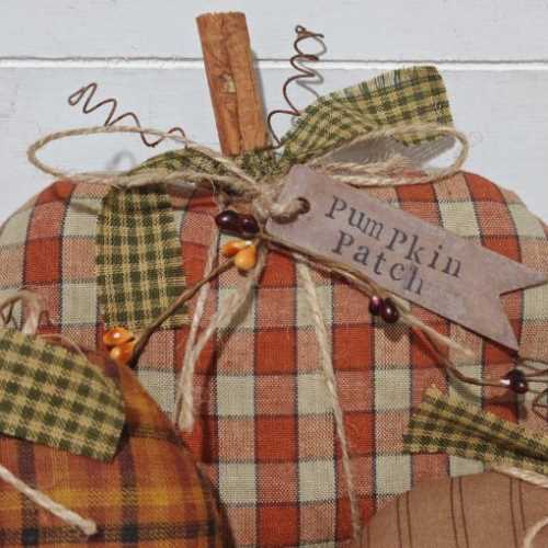 Handmade Primitive Autumn Pumpkin Patch Set of 3 - The Homespun Loft