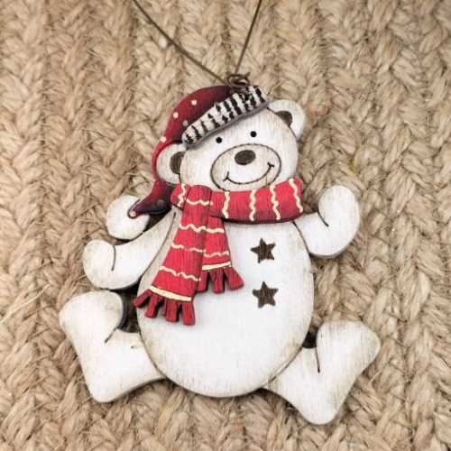 Christmas Polar Bear Primitive Decoration - The Homespun Loft