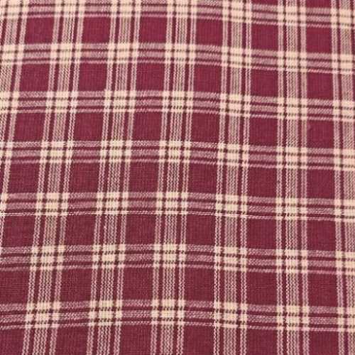 FQ YARD Primitive Burgundy Tan Homespun Fabric - The Homespun Loft