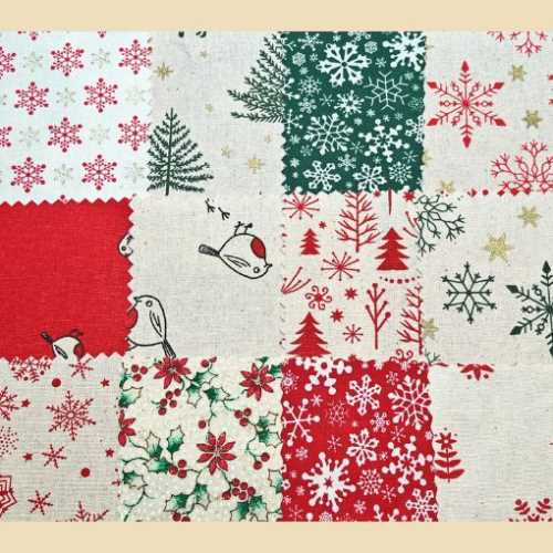 12 Christmas Fabrics Pieces for Quilting Crafts - The Homespun Loft