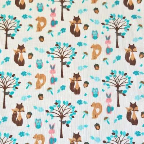 FQ Woodland Animals Cotton Fabric - The Homespun Loft