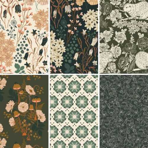 6 x FQ Bundle AGF fabric WILD Collections - The Homespun Loft