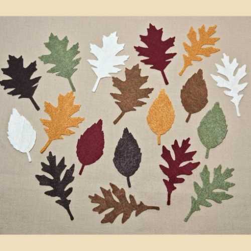 18 FELT Autumn leaf Die Cuts Crafts Halloween - The Homespun Loft