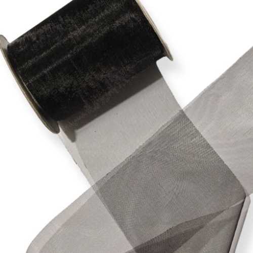 68mm Black Organza Ribbon - The Homespun Loft