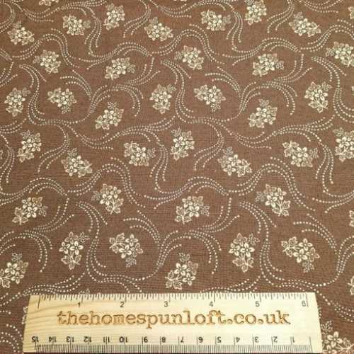 FQ Brown Maison Rouge Cotton Quilting Fabric - The Homespun Loft